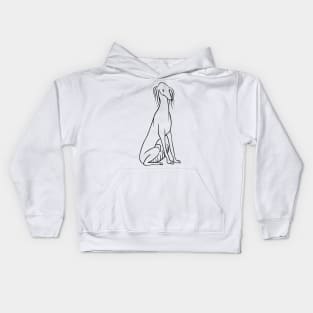 Sitting Saluki Kids Hoodie